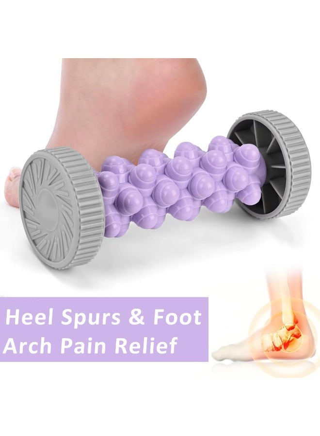 أداة تدليك القدمين الدوارة لتخفيف آلام اللفافة الأخمصية وعلاج نتوءات الكعب - مدلك يدوي محمول بنقاط ضغط بارزة للاسترخاء العميق وتنشيط الدورة الدموية - متعدد الألوان - Image 4